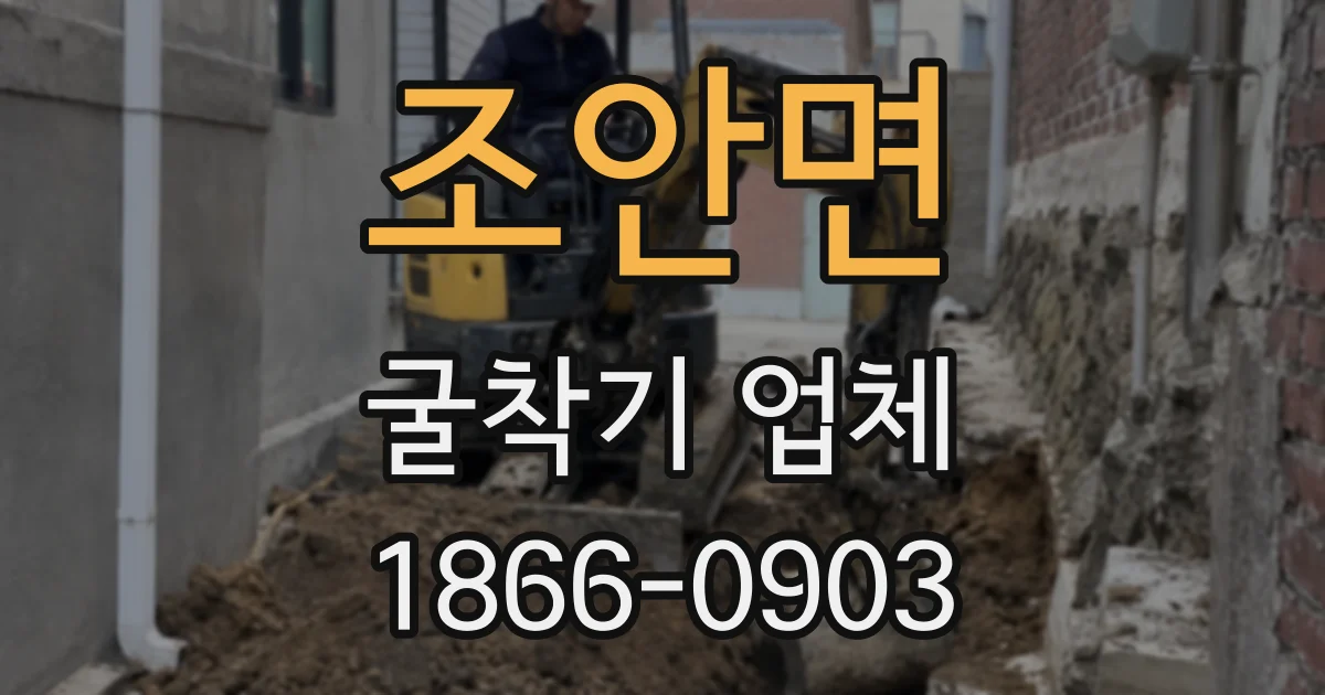 조안면 굴착기 업체