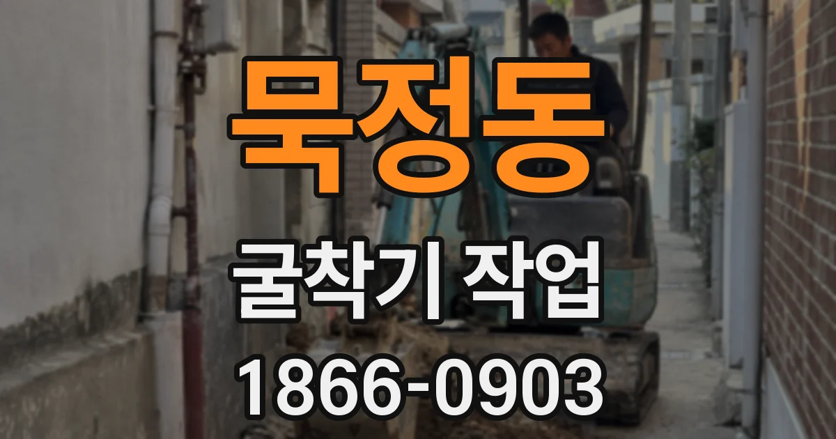 묵정동 굴착기 작업