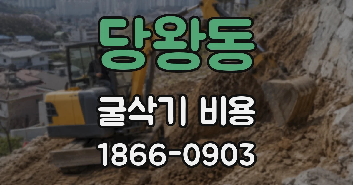 당왕동 굴삭기 비용