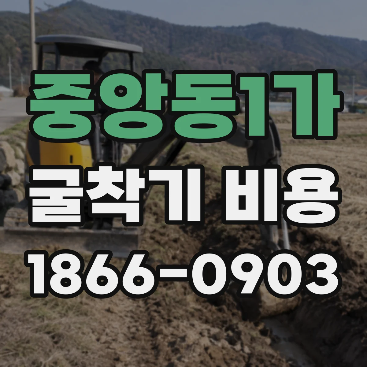중앙동1가 굴착기 비용