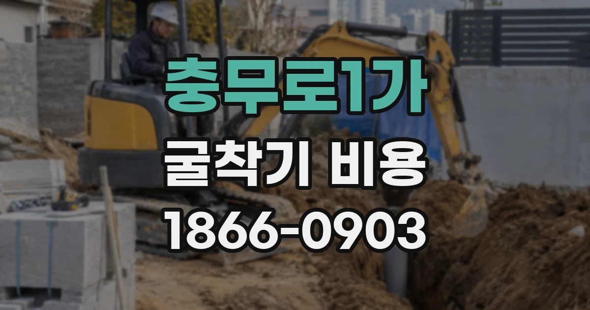 충무로1가 굴착기 비용