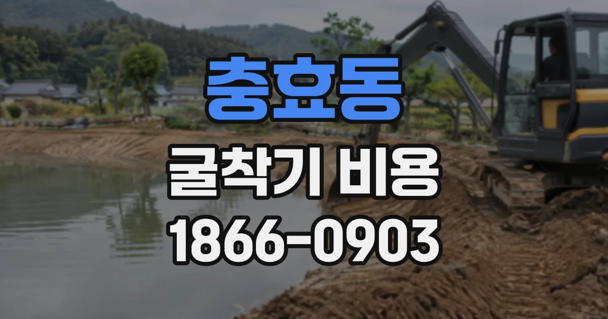 충효동 굴착기비용