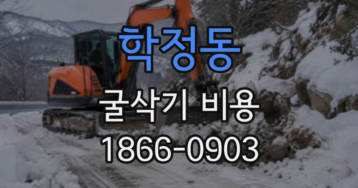 학정동 굴삭기비용