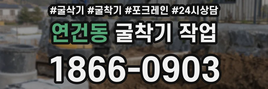연건동 굴착기 작업