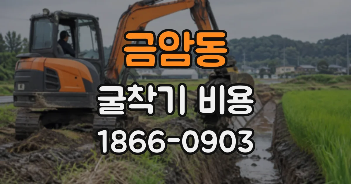 금암동 굴착기비용