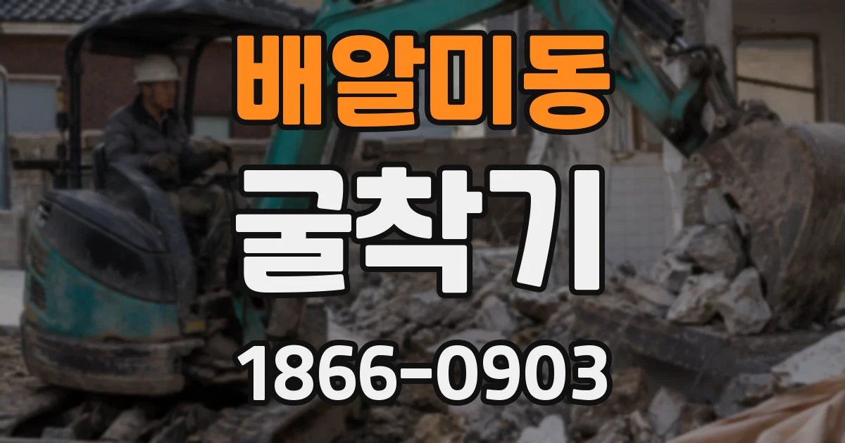 배알미동 굴착기