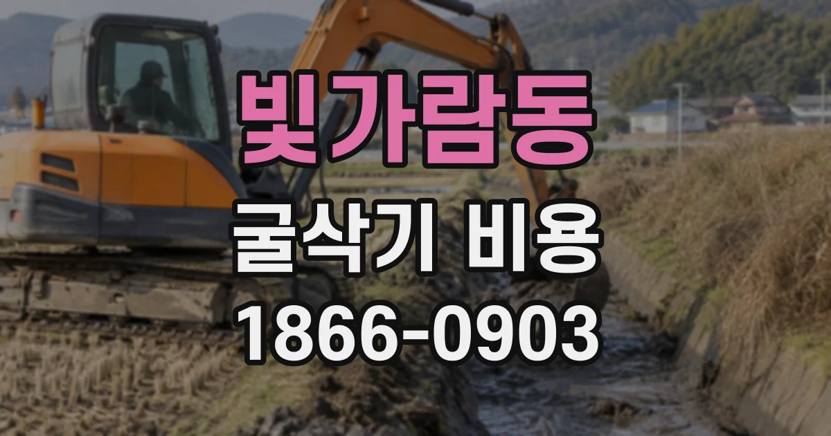빛가람동 굴삭기비용