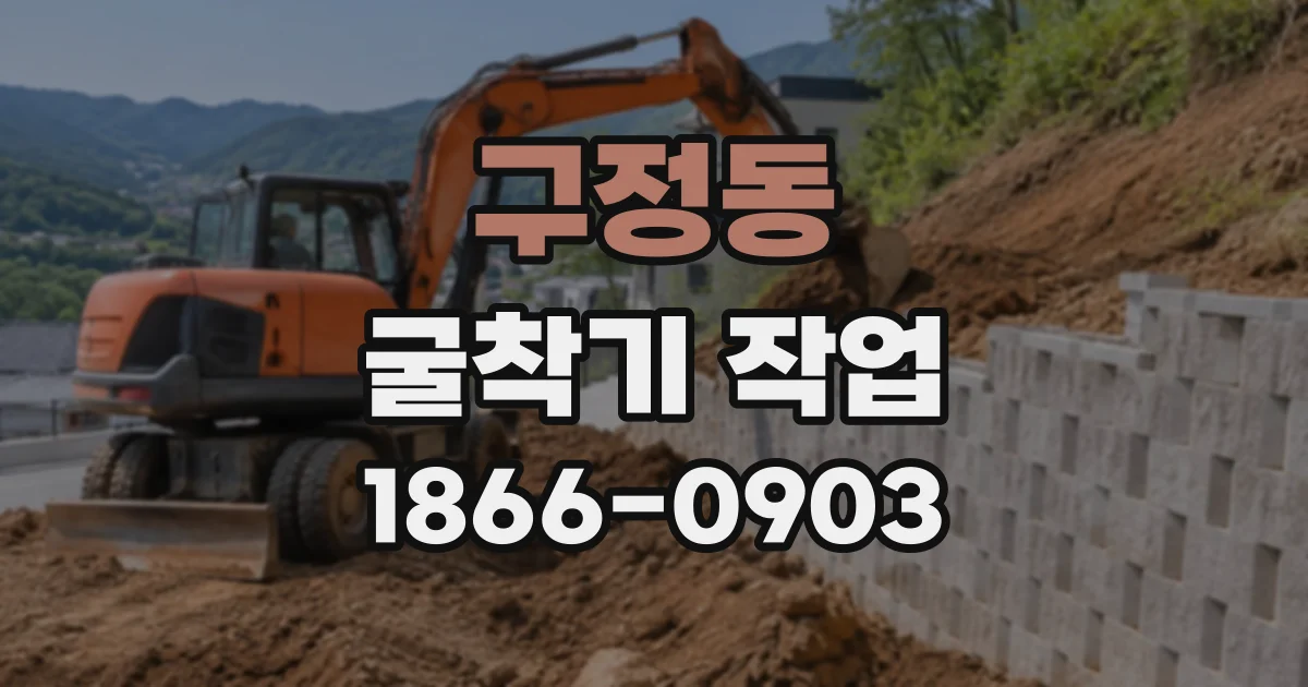 구정동 굴착기작업