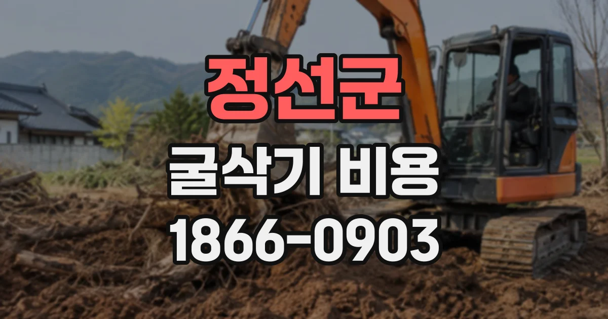 정선군 굴삭기비용