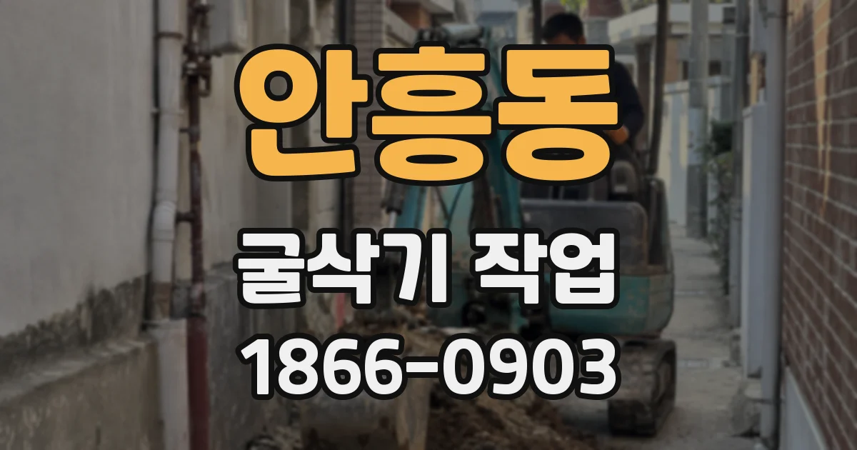 안흥동 굴삭기 작업