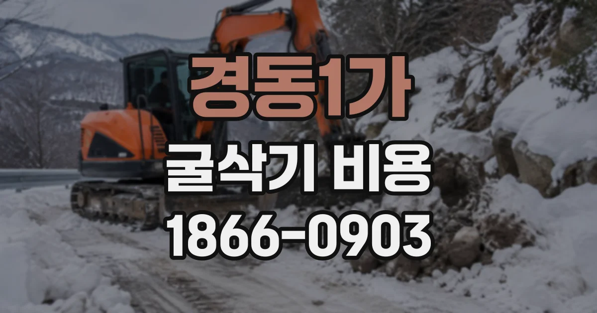 경동1가 굴삭기비용