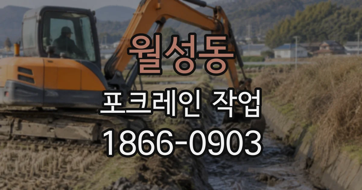 월성동 포크레인작업