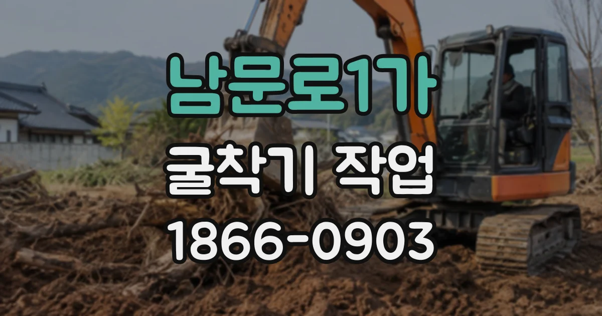 남문로1가 굴착기작업