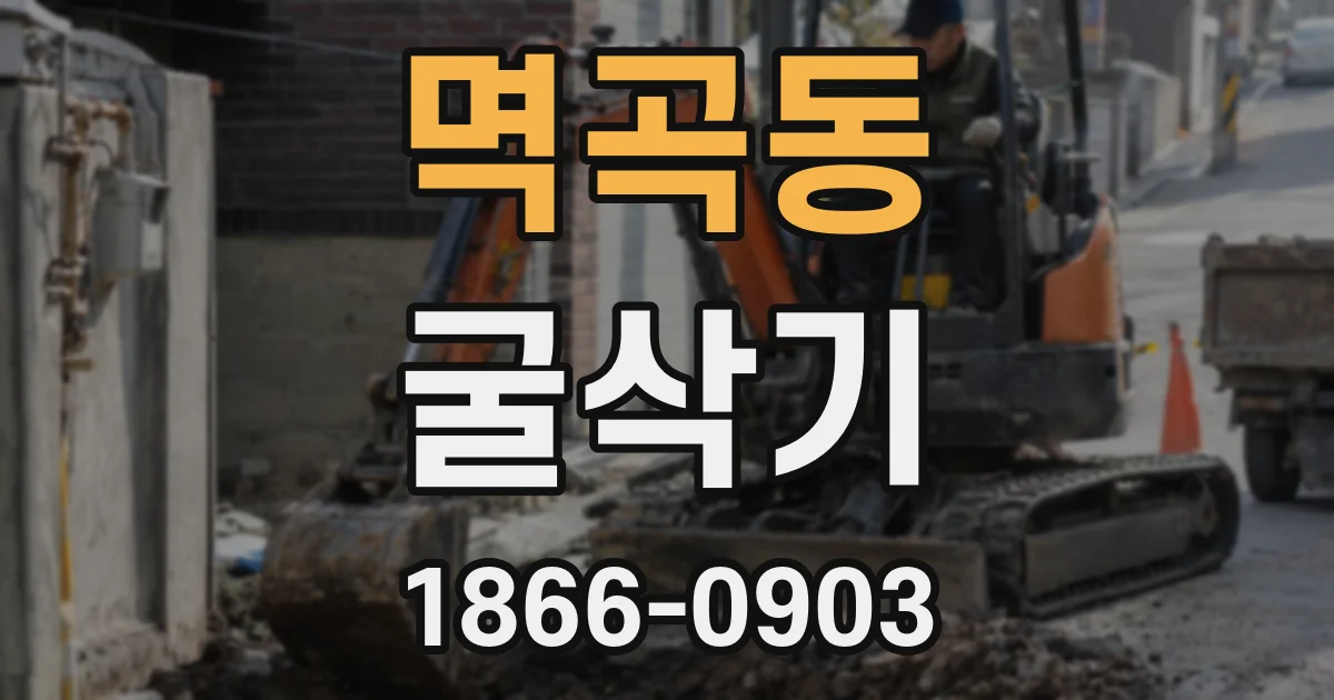 멱곡동 굴삭기