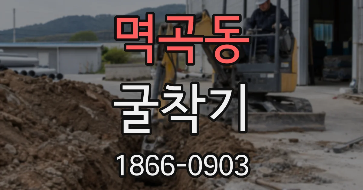 멱곡동 굴착기