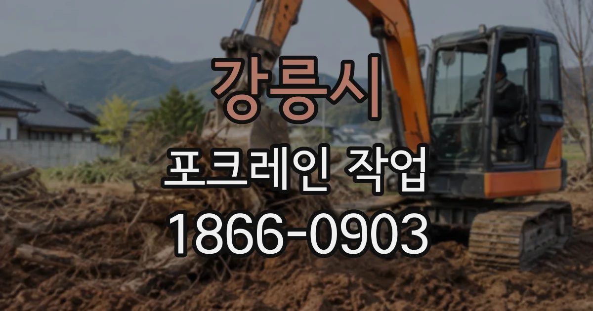 강릉시 포크레인작업