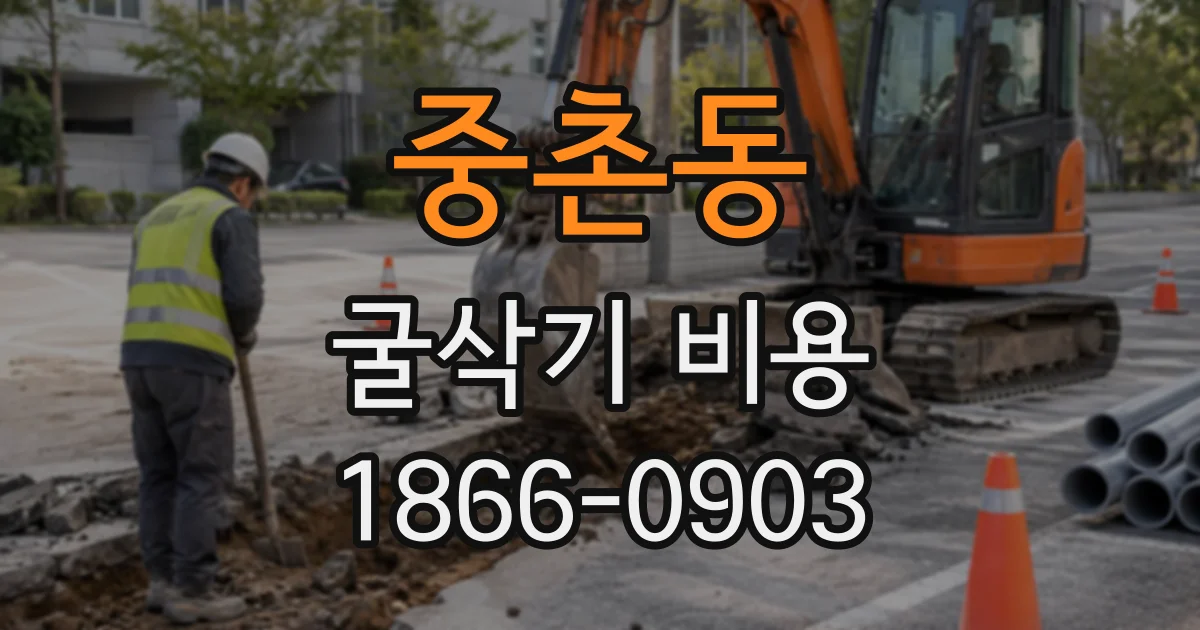 중촌동 굴삭기비용
