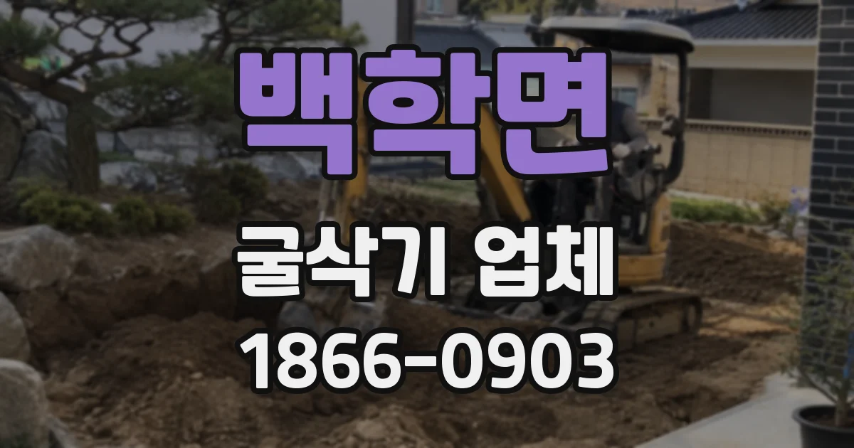 백학면 굴삭기 업체