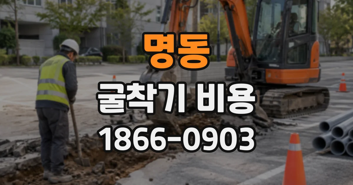 명동 굴착기비용