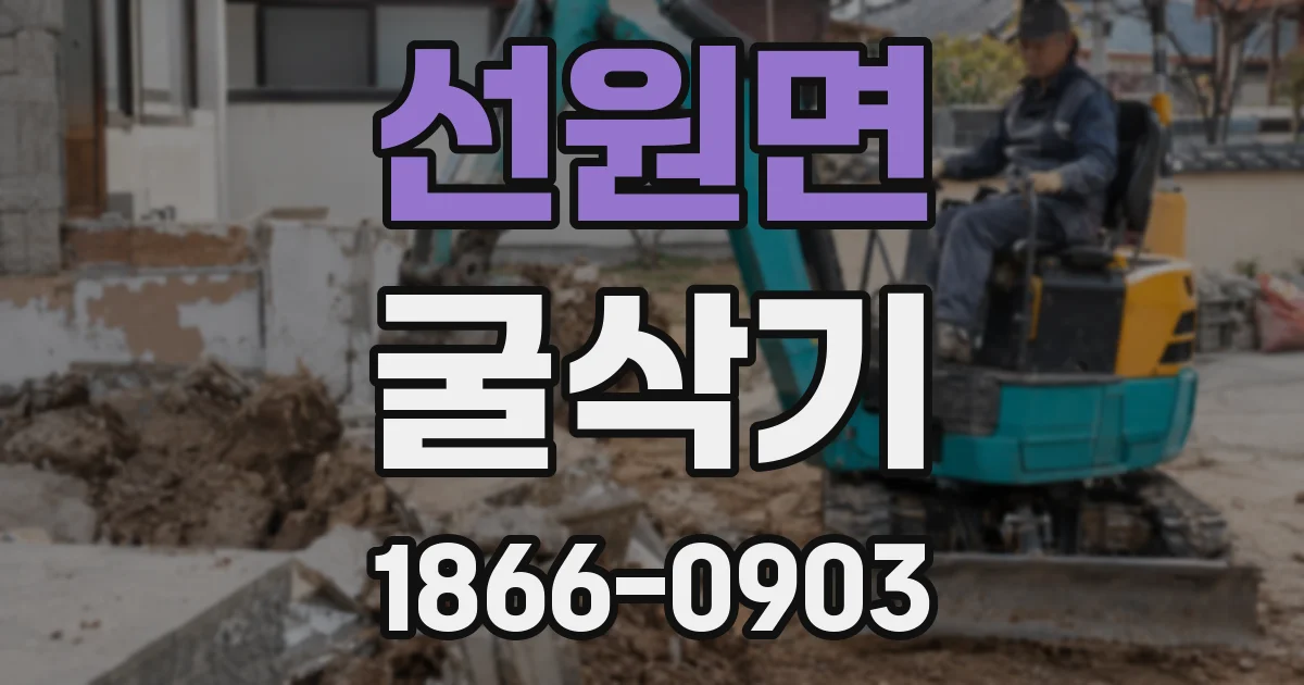 선원면 굴삭기