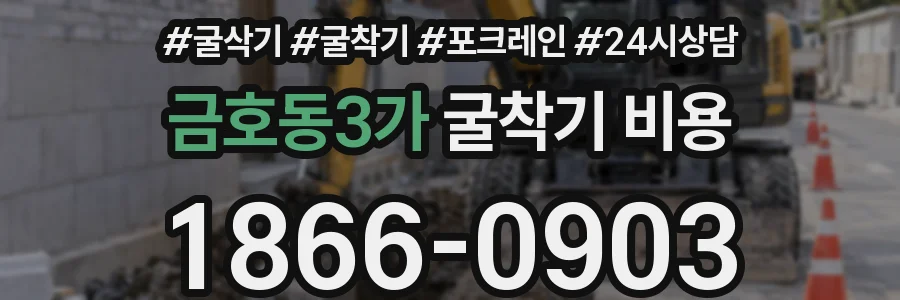 금호동3가 굴착기 비용