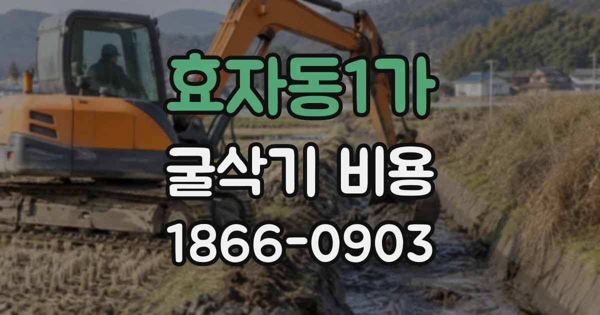 효자동1가 굴삭기비용