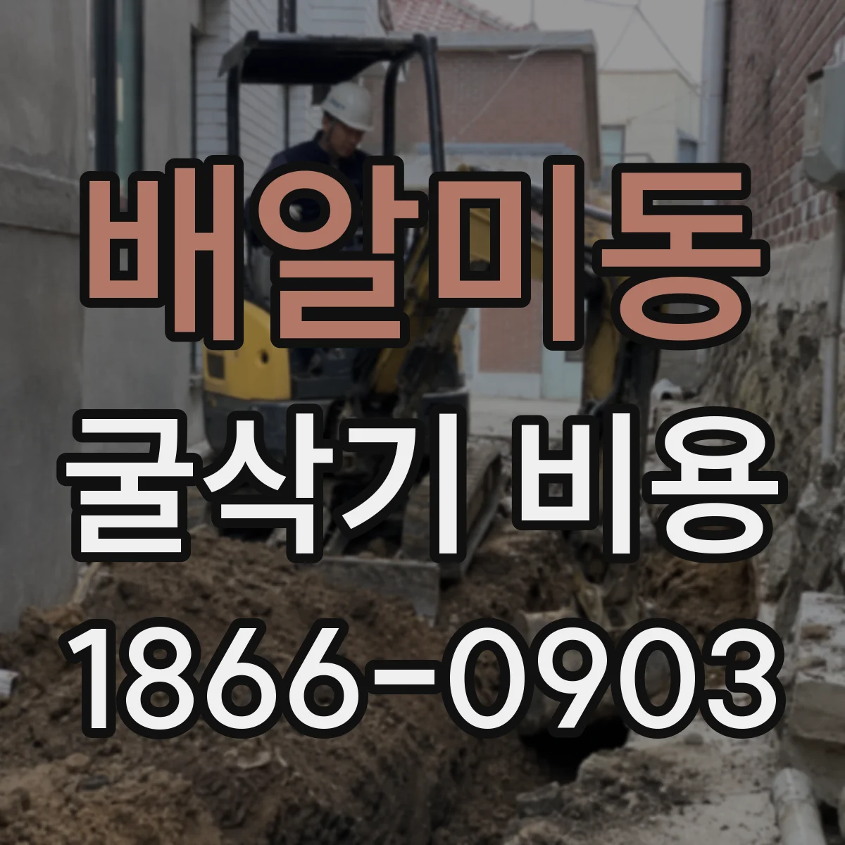 배알미동 굴삭기 비용