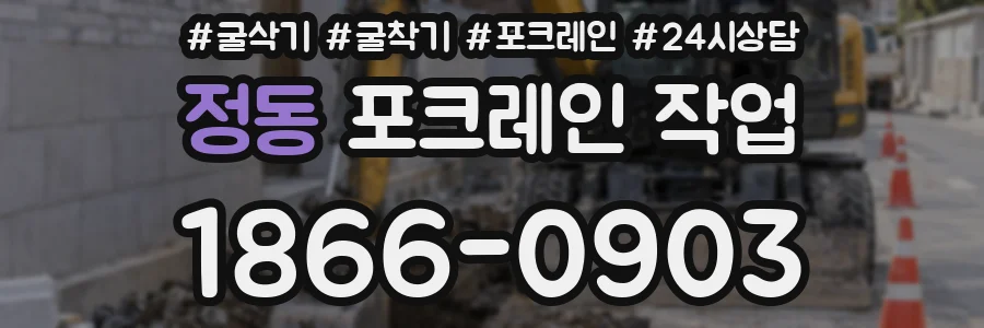 정동 포크레인 작업