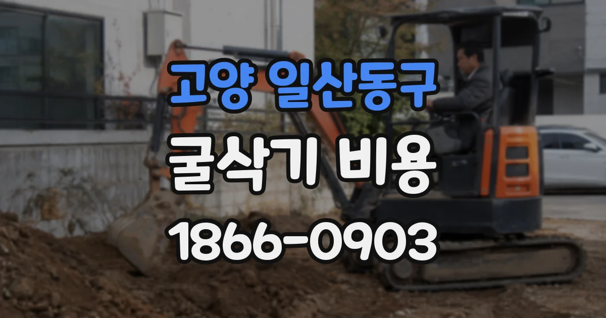 고양 일산동구 굴삭기 비용