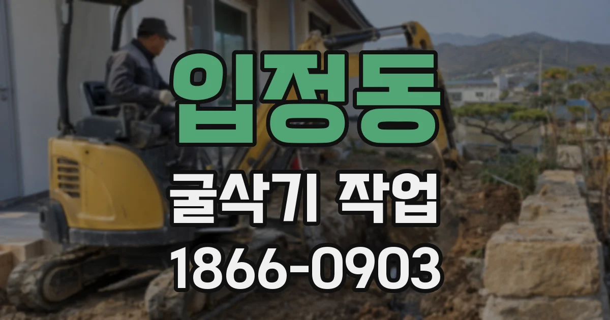입정동 굴삭기 작업