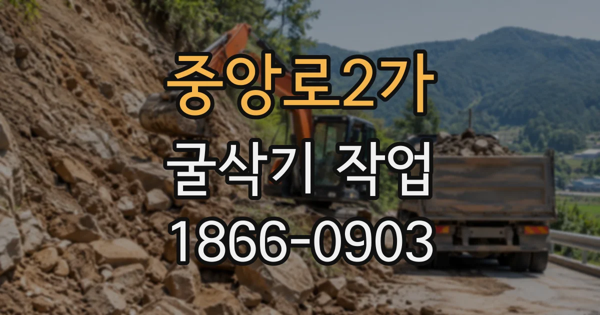 중앙로2가 굴삭기작업