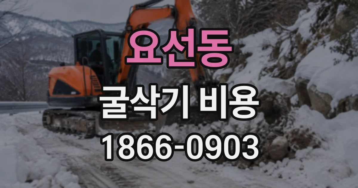 요선동 굴삭기비용