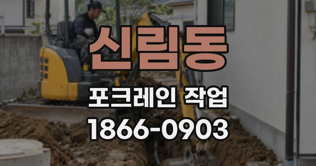 신림동 포크레인 작업