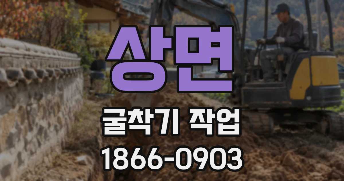 상면 굴착기 작업