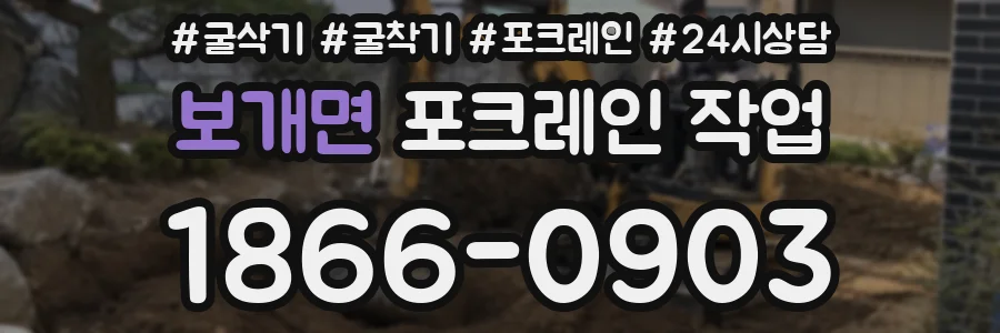 보개면 포크레인 작업