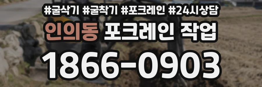 인의동 포크레인 작업