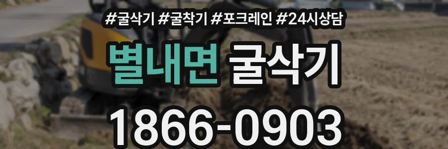별내면 굴삭기