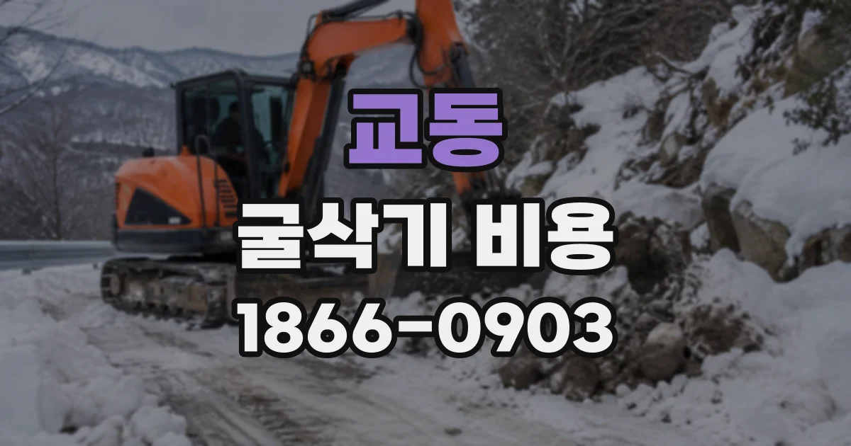 교동 굴삭기비용