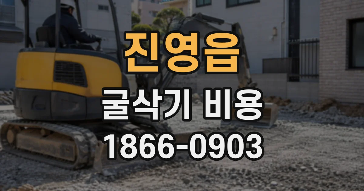 진영읍 굴삭기비용