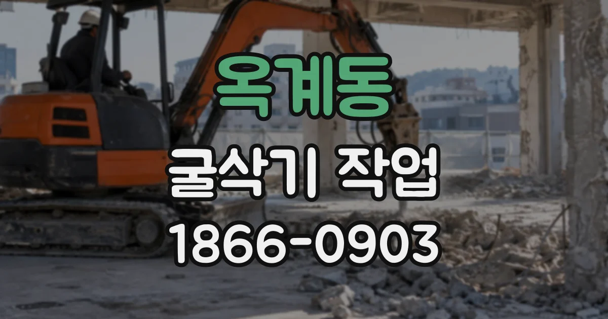 옥계동 굴삭기작업