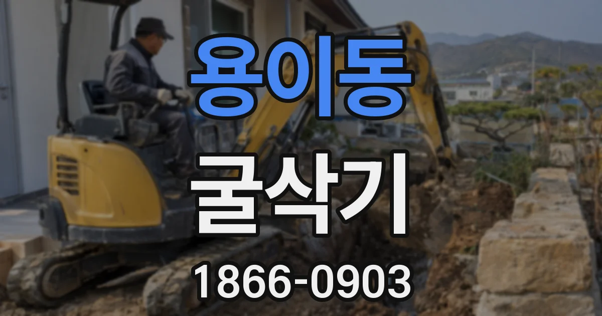 용이동 굴삭기