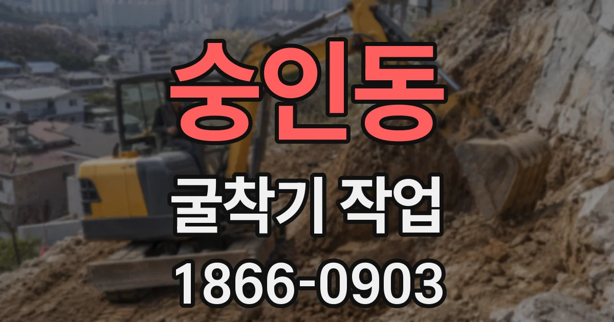 숭인동 굴착기 작업