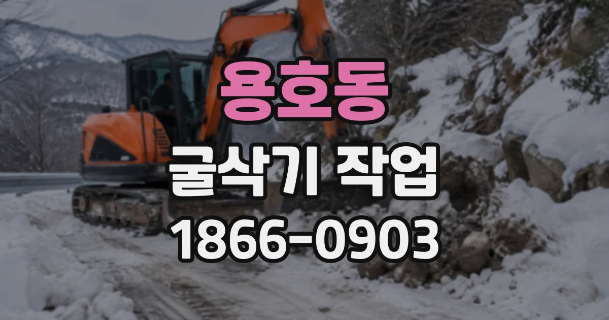 용호동 굴삭기작업