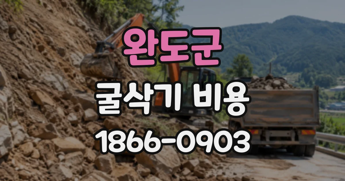 완도군 굴삭기비용