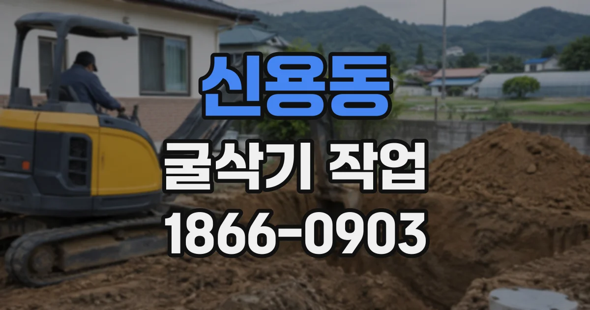 신용동 굴삭기작업