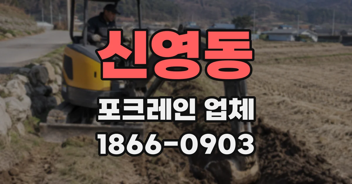 신영동 포크레인 업체