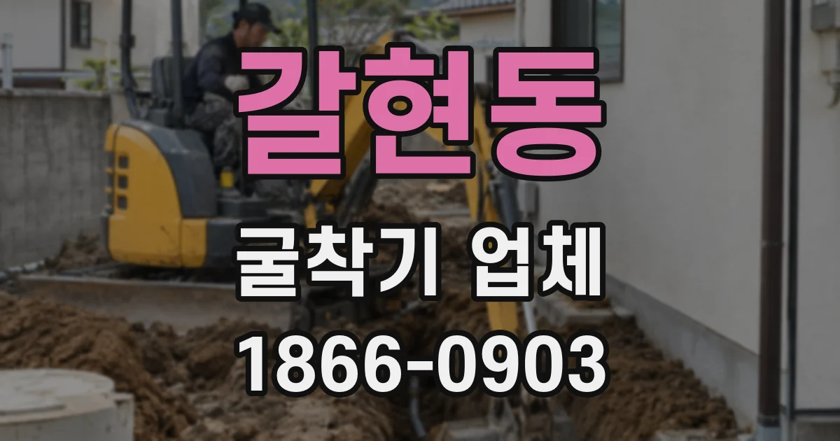 갈현동 굴착기 업체