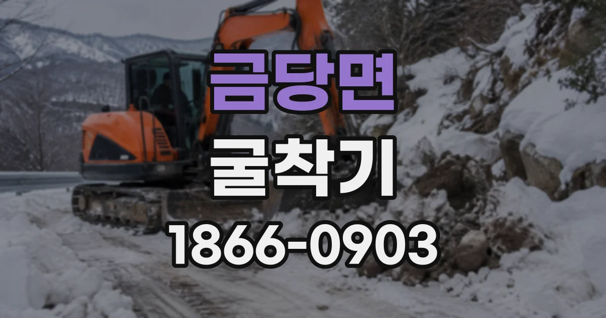 금당면 굴착기