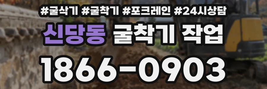 신당동 굴착기 작업