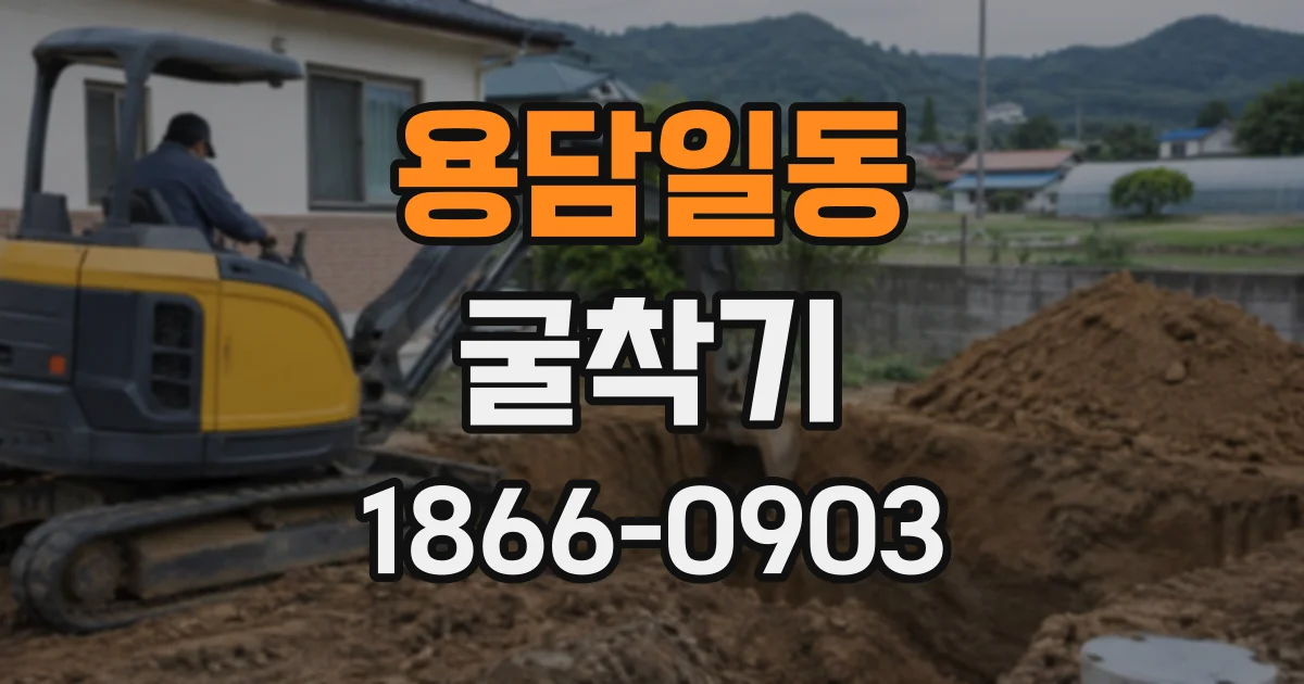 용담일동 굴착기